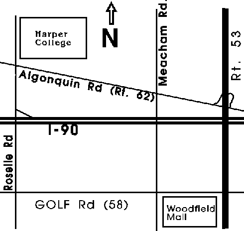 Map to Harper College Observatory