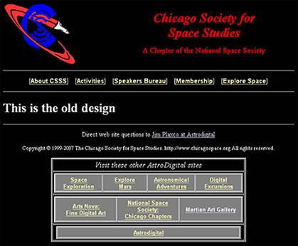 CSSS original page design